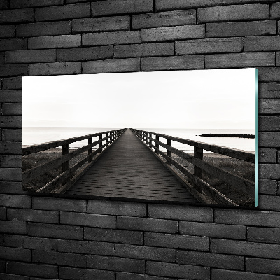 Quadro su vetro Molo in legno