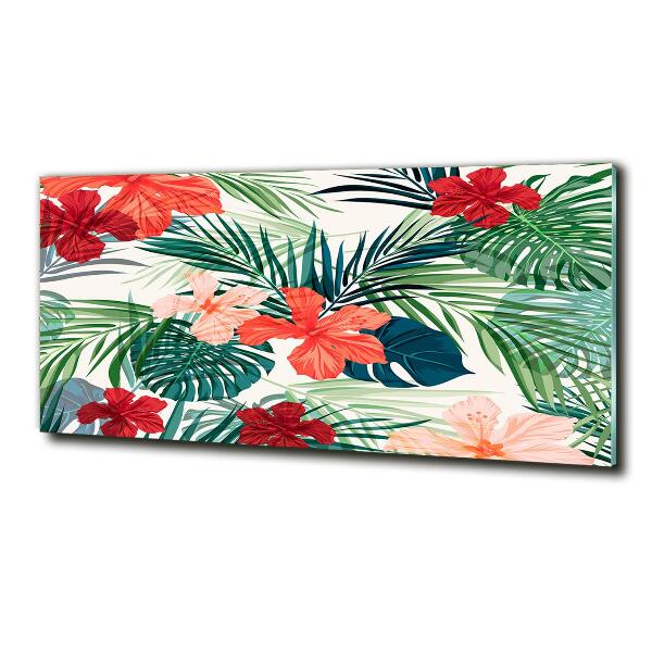 Quadro vetro Fiori tropicali