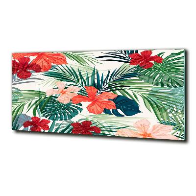 Quadro vetro Fiori tropicali