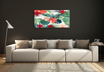 Quadro vetro Fiori tropicali