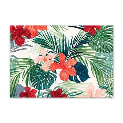 Quadro vetro Fiori tropicali