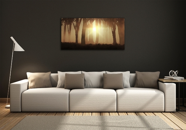 Quadro in verde Nebbia nella foresta