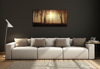 Quadro in verde Nebbia nella foresta