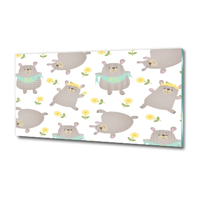 Quadro vetro Illustrazione di un orsacchiotto