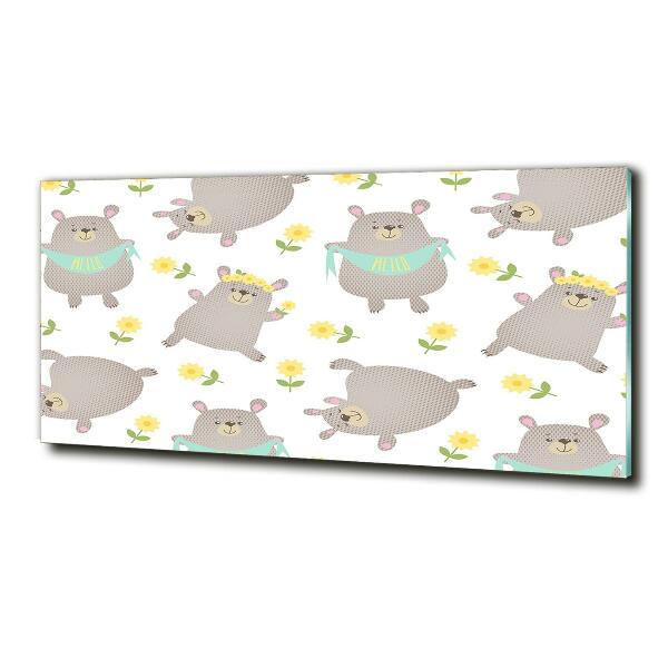 Quadro vetro Illustrazione di un orsacchiotto