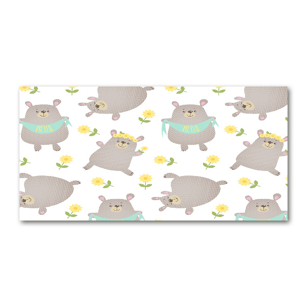 Quadro vetro Illustrazione di un orsacchiotto