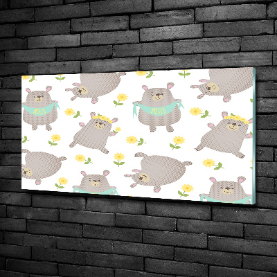 Quadro vetro Illustrazione di un orsacchiotto