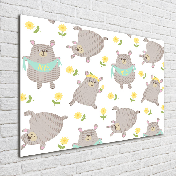 Quadro vetro Illustrazione di un orsacchiotto