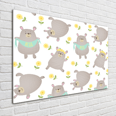 Quadro vetro Illustrazione di un orsacchiotto