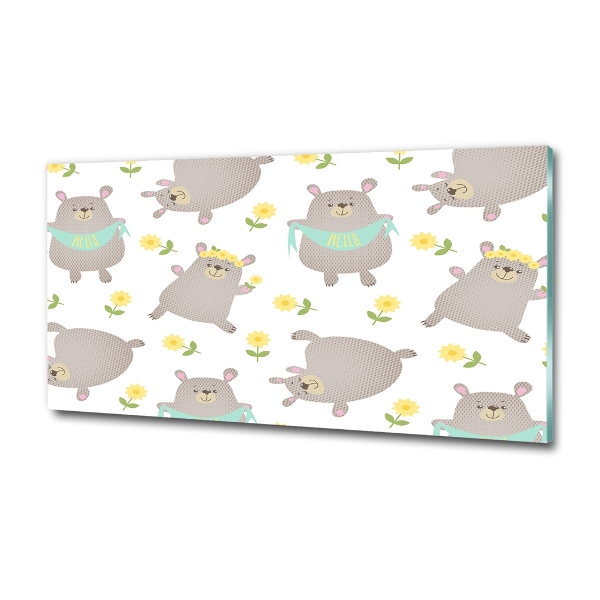 Quadro vetro Illustrazione di un orsacchiotto