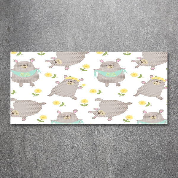 Quadro vetro Illustrazione di un orsacchiotto