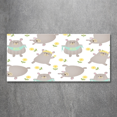 Quadro vetro Illustrazione di un orsacchiotto