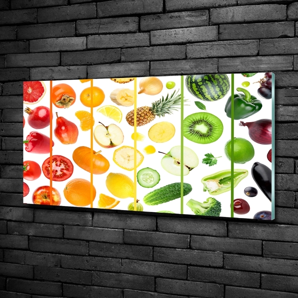 Quadro vetro Frutta e verdura