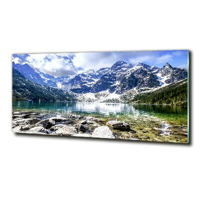 Quadro su vetro L'occhio del mare dei Monti Tatra