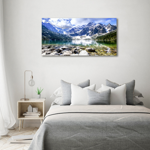 Quadro su vetro L'occhio del mare dei Monti Tatra