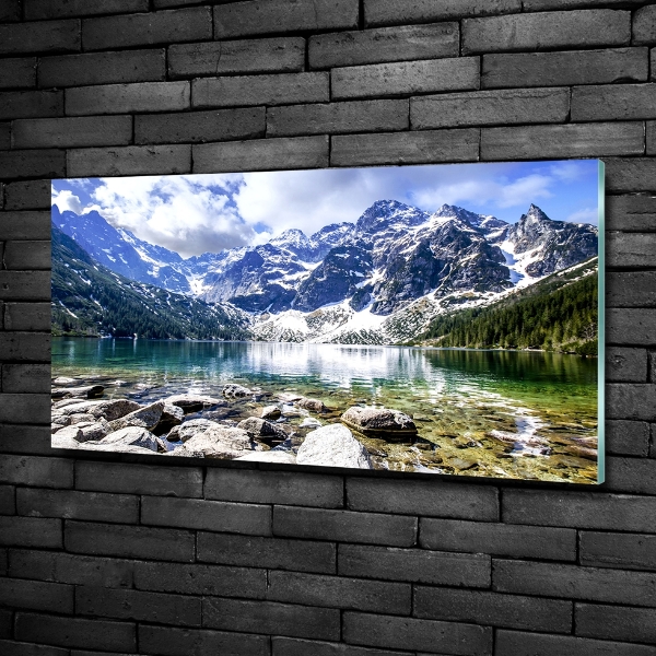 Quadro su vetro L'occhio del mare dei Monti Tatra