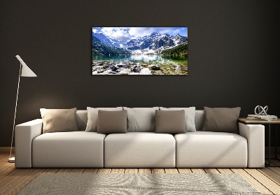 Quadro su vetro L'occhio del mare dei Monti Tatra