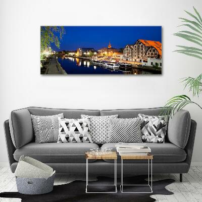 Quadro in verde Bydgoszcz di notte