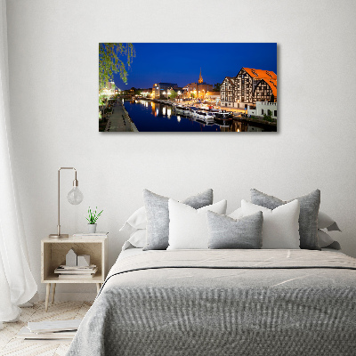 Quadro in verde Bydgoszcz di notte