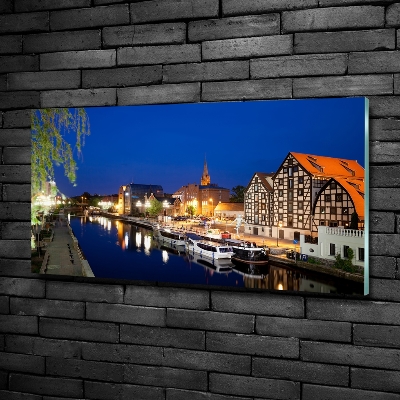 Quadro in verde Bydgoszcz di notte
