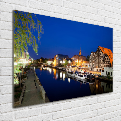 Quadro in verde Bydgoszcz di notte