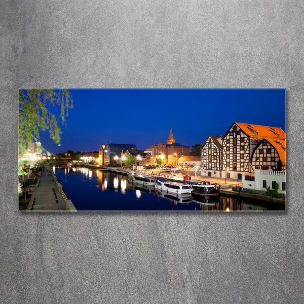 Quadro in verde Bydgoszcz di notte