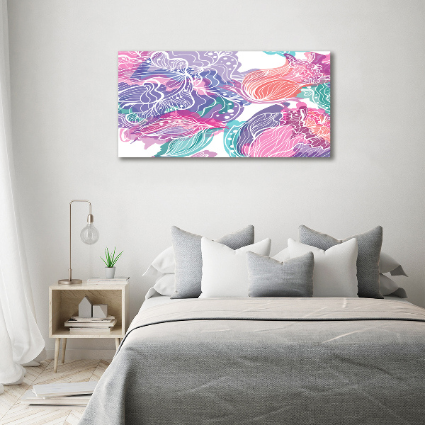 Quadro vetro Fiori magici