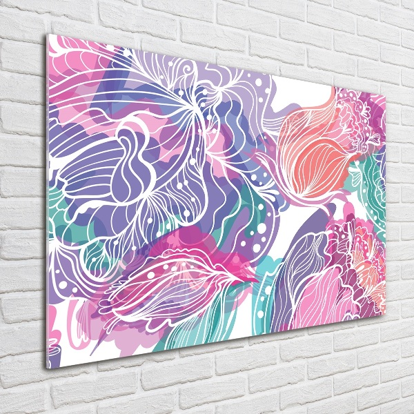 Quadro vetro Fiori magici