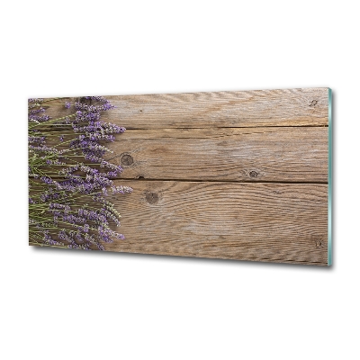 Quadro in vetro Lavanda su legno