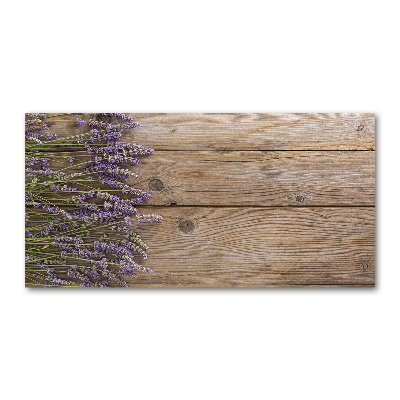 Quadro in vetro Lavanda su legno