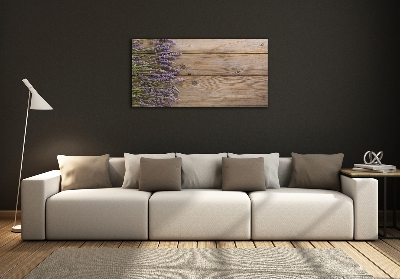 Quadro in vetro Lavanda su legno