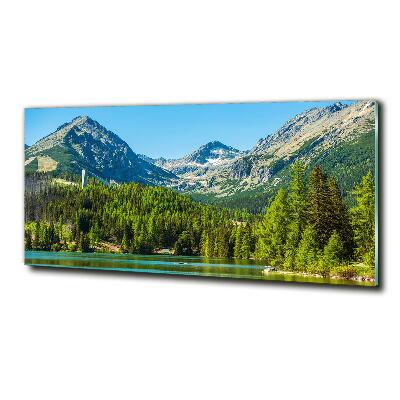 Quadro in verde Lago tra le montagne