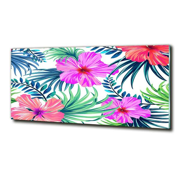 Quadro su vetro Fiori hawaiani