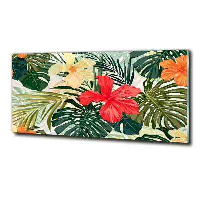Quadro vetro Fiori hawaiani