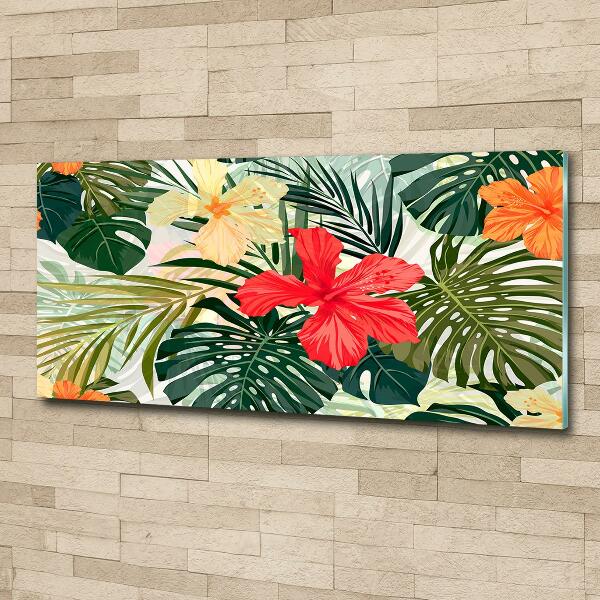 Quadro vetro Fiori hawaiani