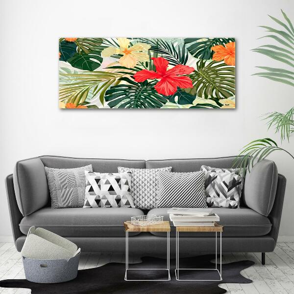Quadro vetro Fiori hawaiani