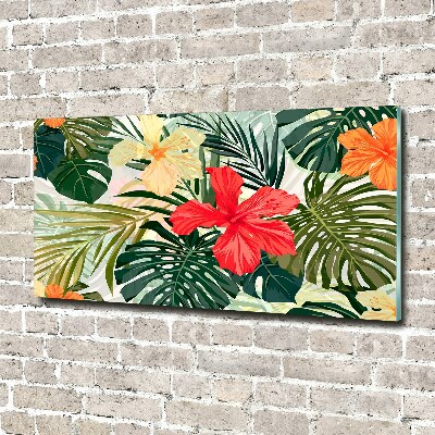 Quadro vetro Fiori hawaiani