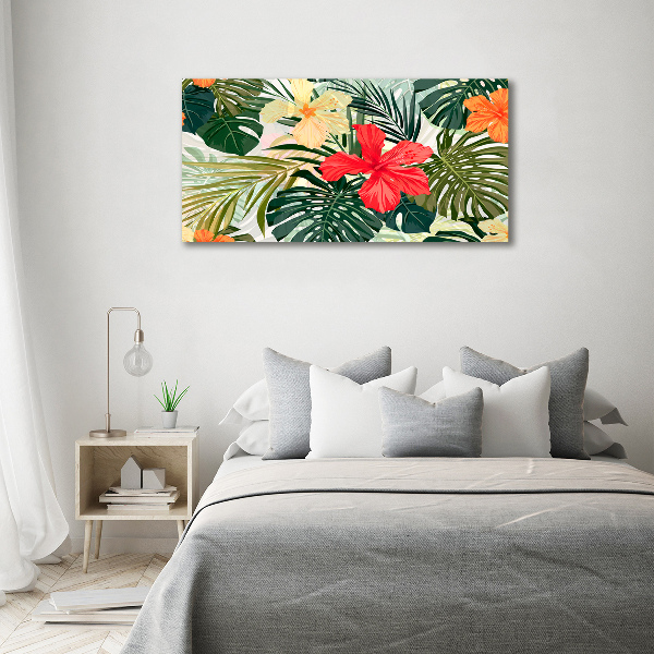 Quadro vetro Fiori hawaiani