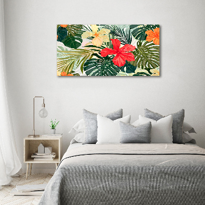 Quadro vetro Fiori hawaiani