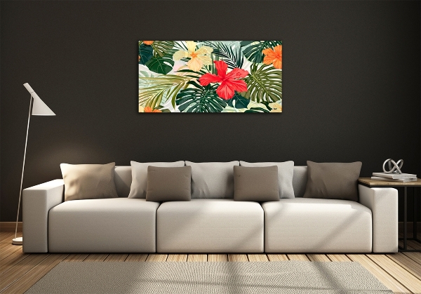Quadro vetro Fiori hawaiani