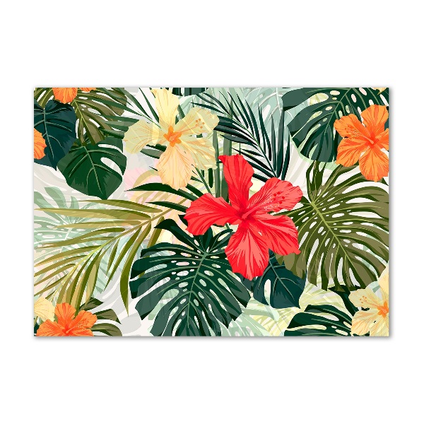 Quadro vetro Fiori hawaiani