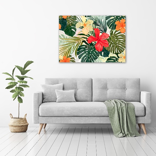 Quadro vetro Fiori hawaiani