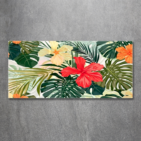 Quadro vetro Fiori hawaiani