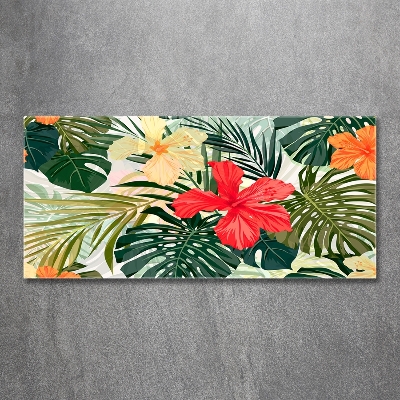 Quadro vetro Fiori hawaiani