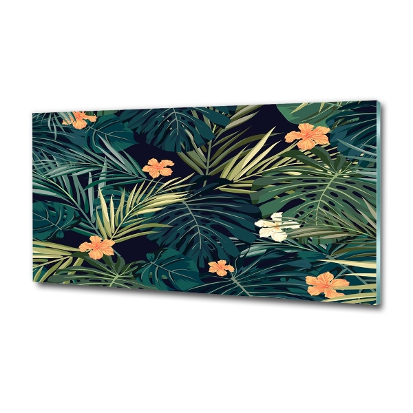 Quadro in verde Foglie tropicali