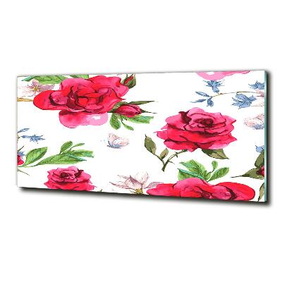 Quadro su vetro Rose rosse