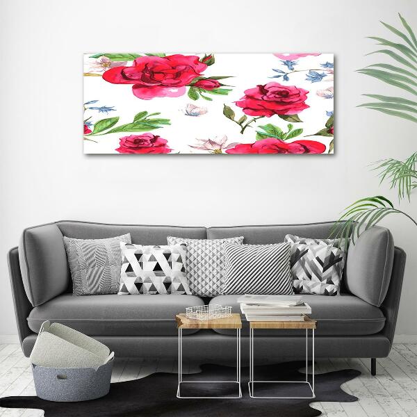 Quadro su vetro Rose rosse