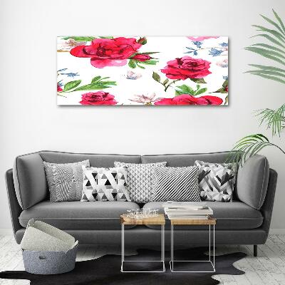 Quadro su vetro Rose rosse