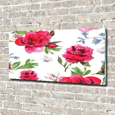 Quadro su vetro Rose rosse