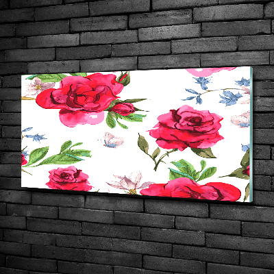 Quadro su vetro Rose rosse